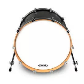 Evans EQ3 Resonant Coated White No Port Drum Head - 20 Inch